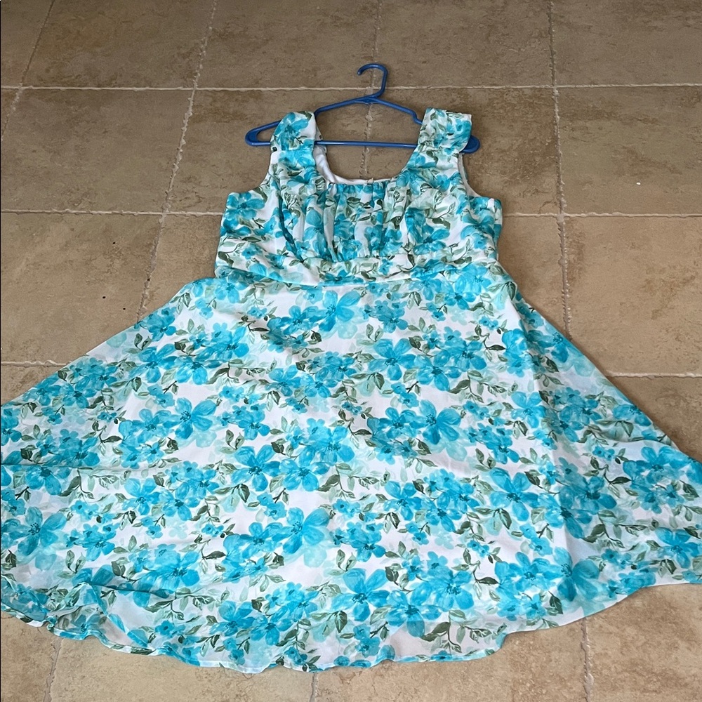 connected apparel Blue Floral Sundress for Girls